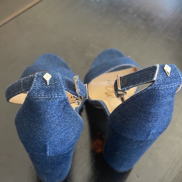 - Sam Edelman denim sandals, 6 1/2 like new - Picture 4 of 6
